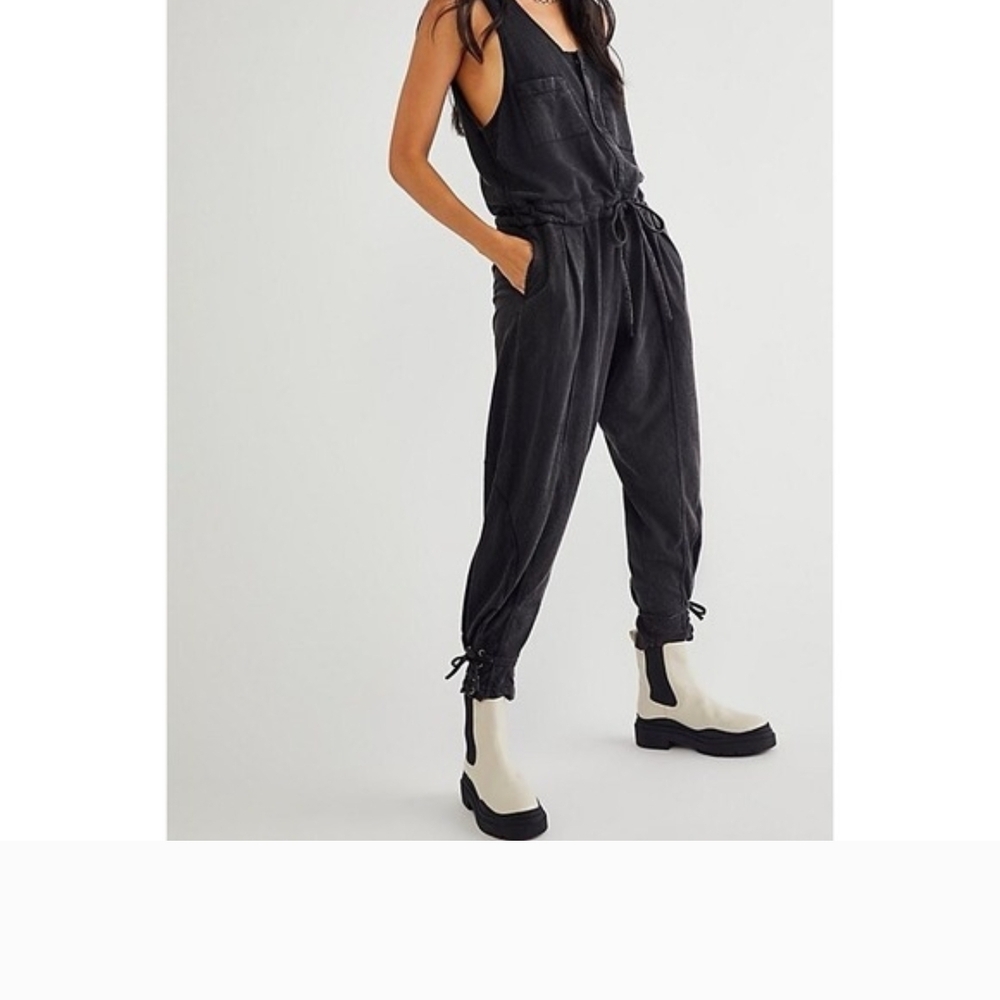 FP Movement Billie Black Sleeveless Jumpsuit